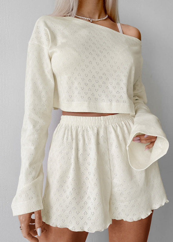 Lena - Eyelet Knit Lounge Set