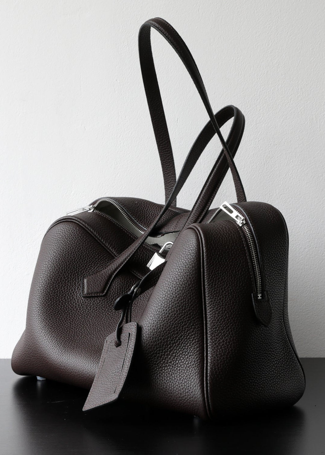 Amara - Pebbled Leather Travel Tote Bag