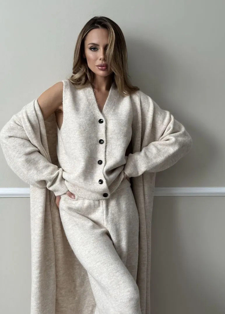 Elise - Three-Piece Knit Lounge Set