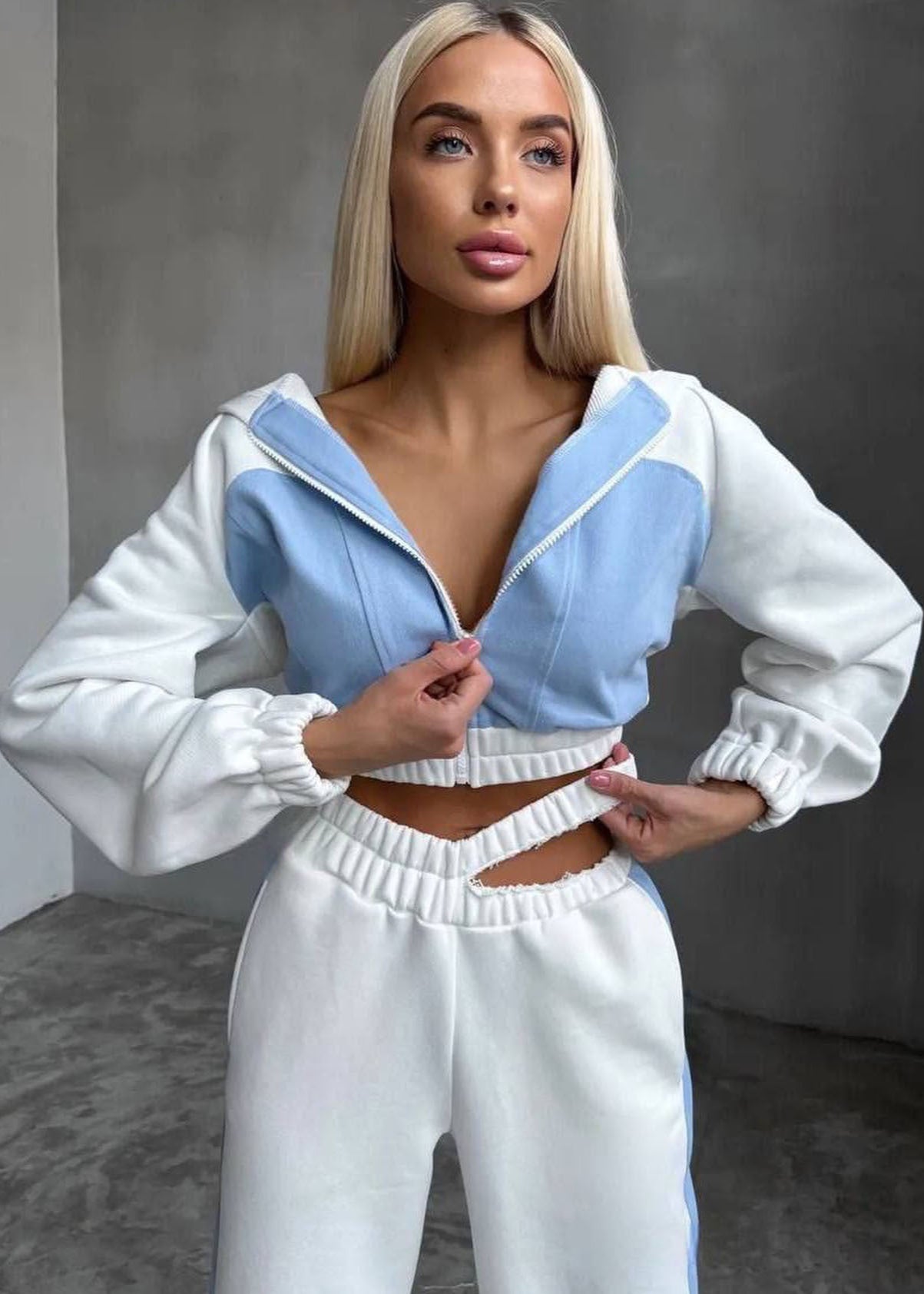 Aurora - Two-Tone Cutout Tracksuit