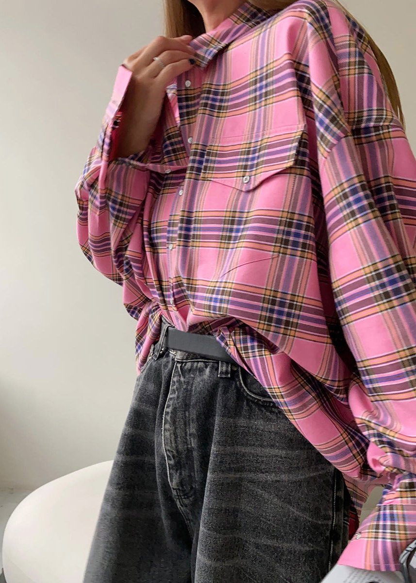 Vibrant Plaid Oversized Shirt