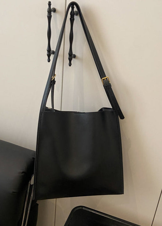 Carrera - Structured PU Leather Tote with Shoulder Strap