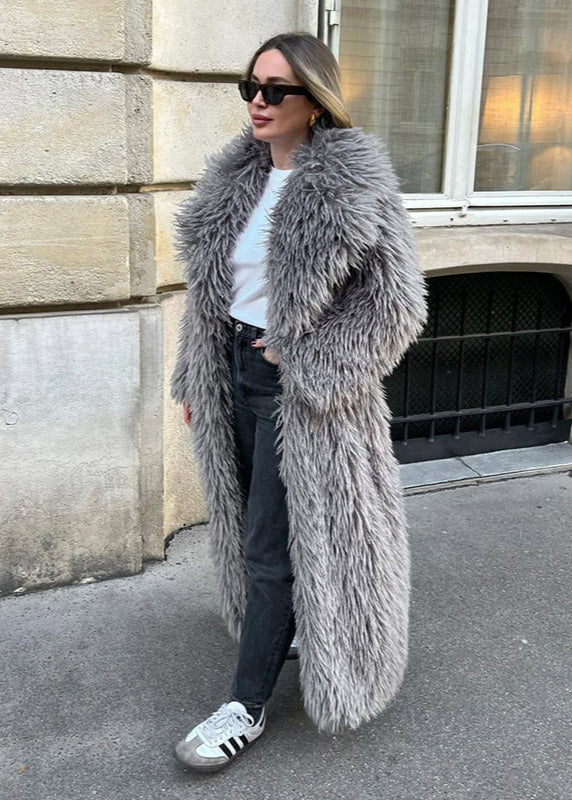 Aria Long Faux Fur Maxi Coat