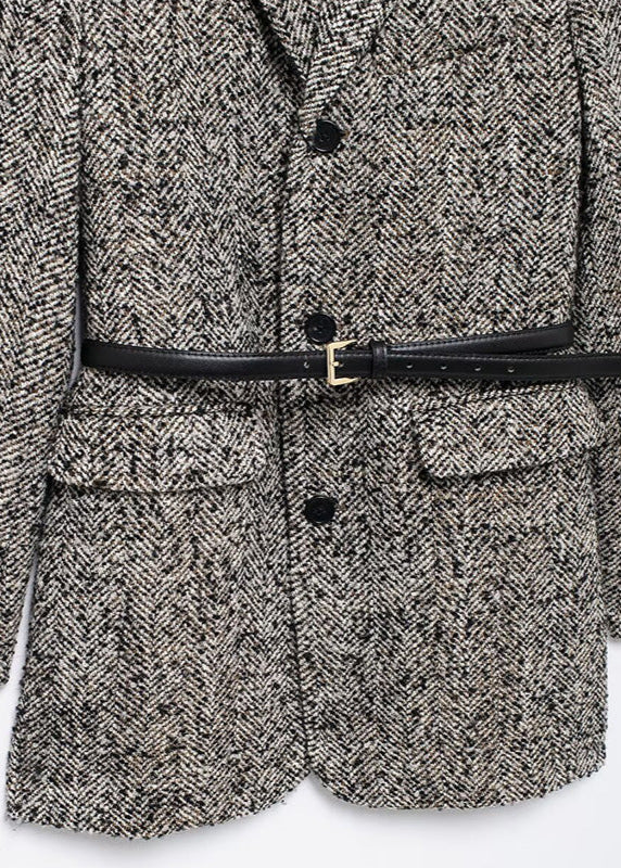 Tweed Belted Blazer Coat