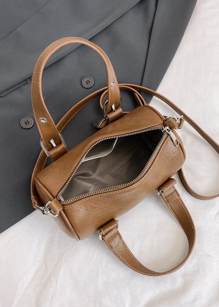 Compact Barrel Crossbody Bag