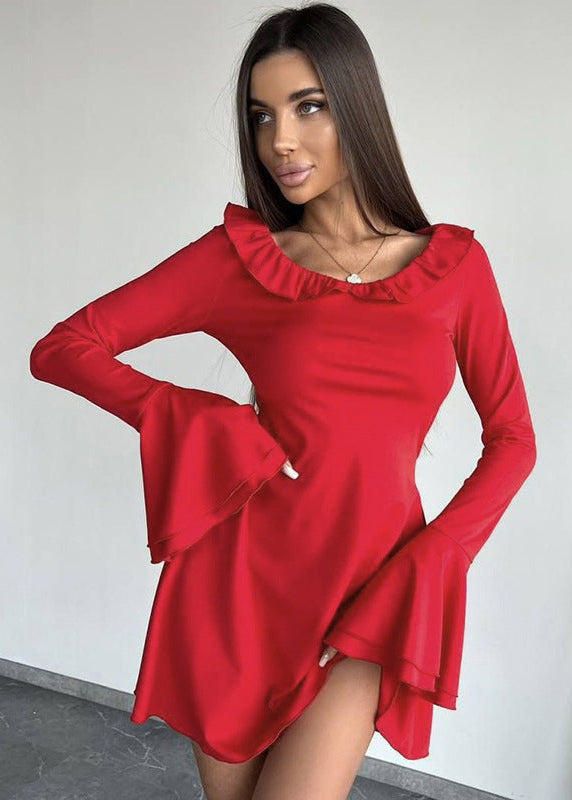 Sienna - Off-Shoulder Ruffle Sleeve Dress