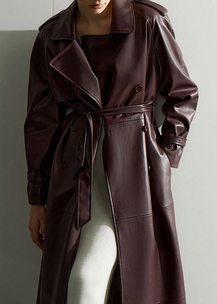 Manteau trench en simili cuir Empress