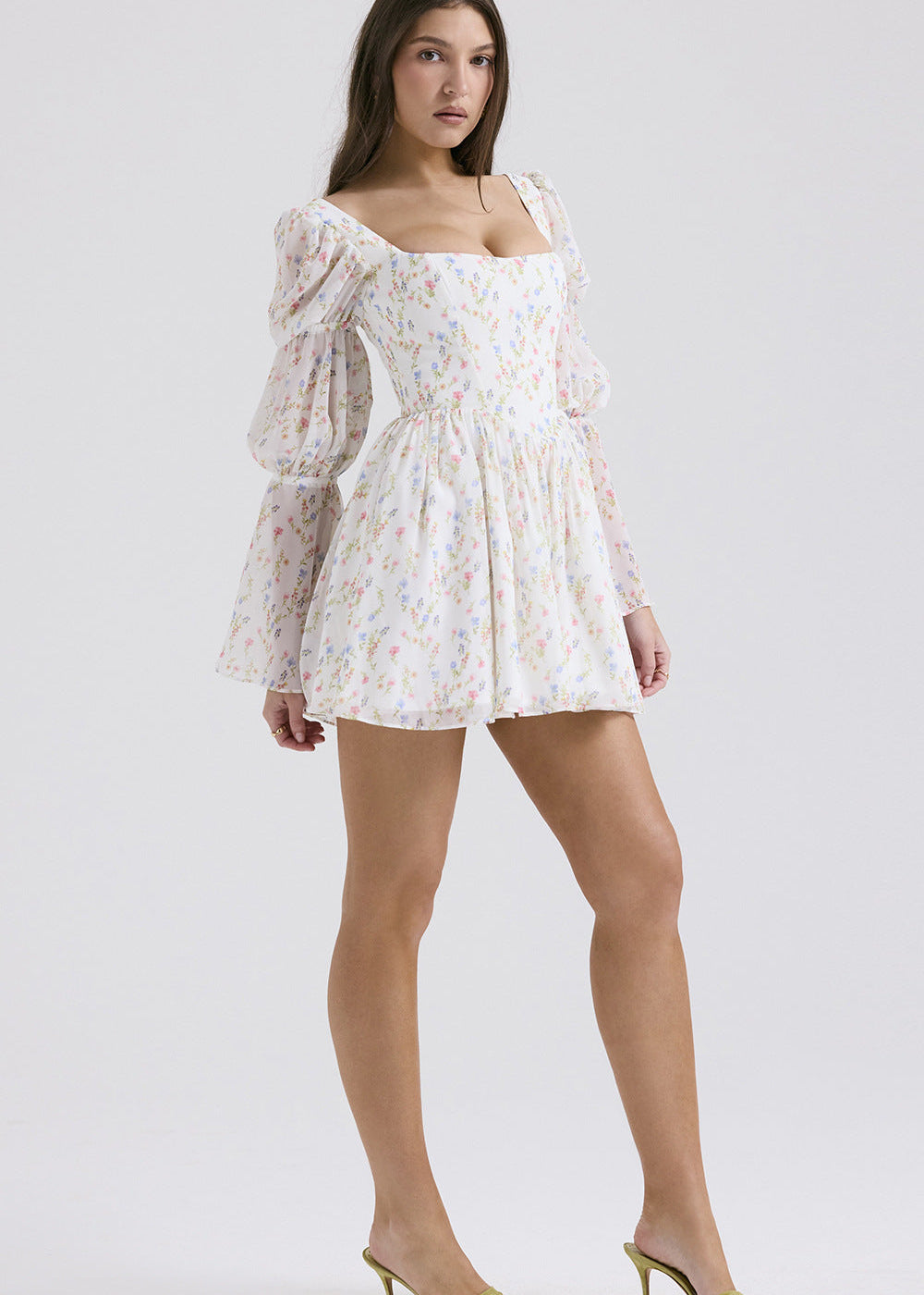 Liliane - Puff Sleeve Floral Mini Dress