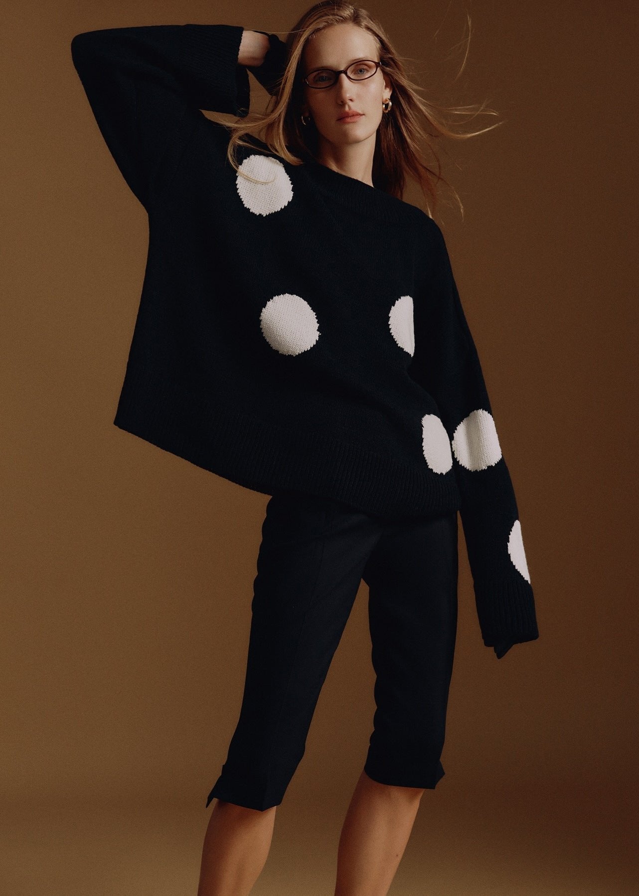 Oversized Polka Dot Sweater