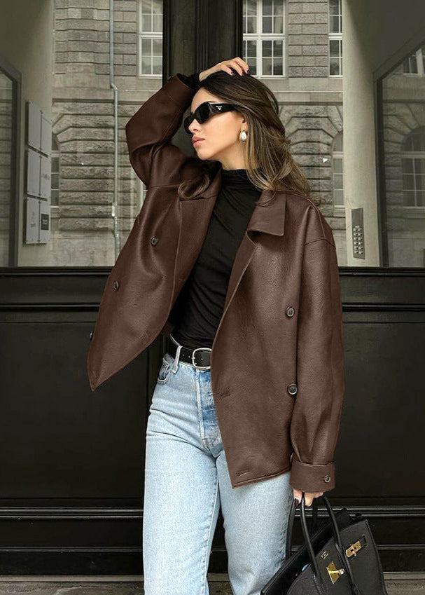 Luxe Oversized Double-Breasted Jacket