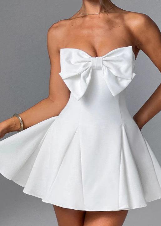 Elegance Bow-Detail Corset Dress