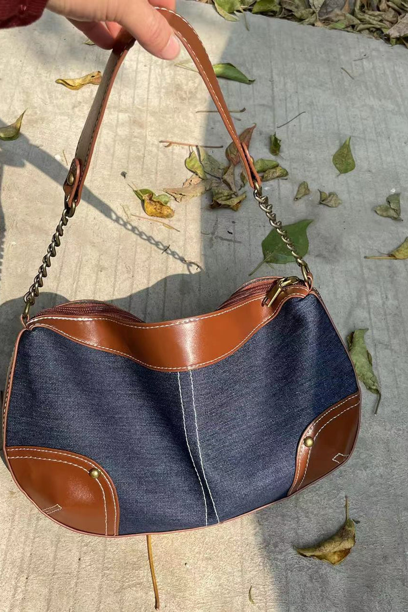 Denim-Dumpling-Shoulder-Bag - VibeSoothe