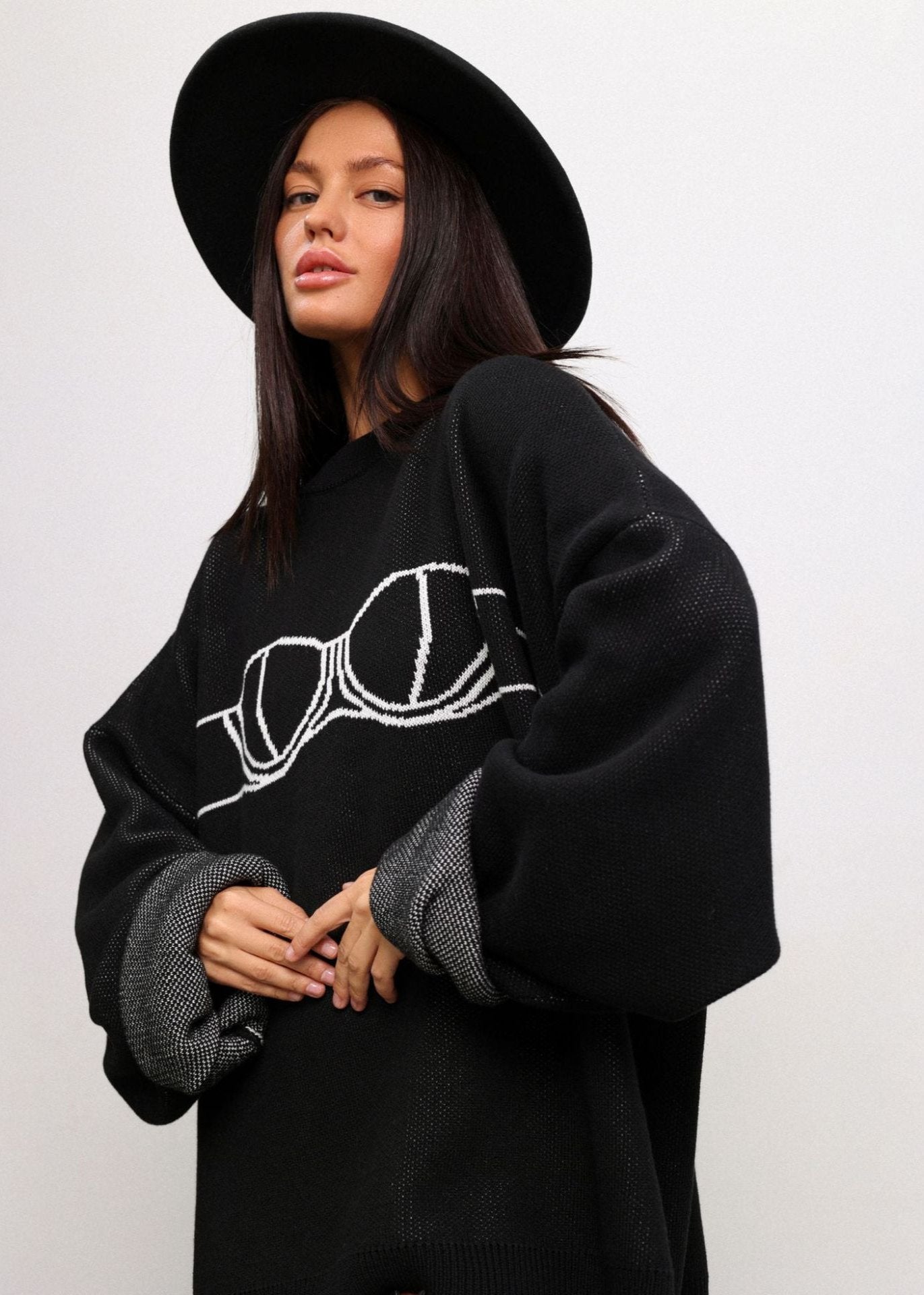 Eva Graphic Oversized Sweater