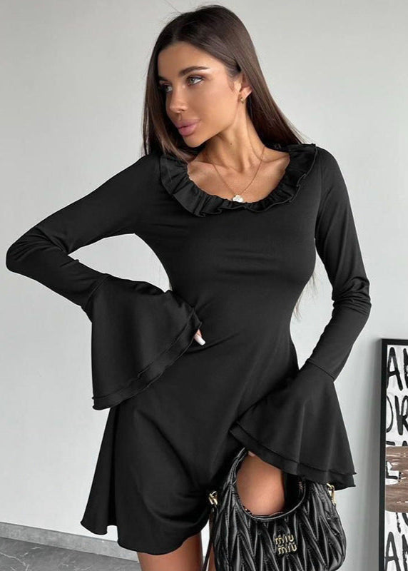 Sienna - Off-Shoulder Ruffle Sleeve Dress