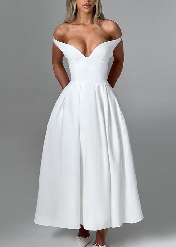 Elegant Off-Shoulder A-Line Gown