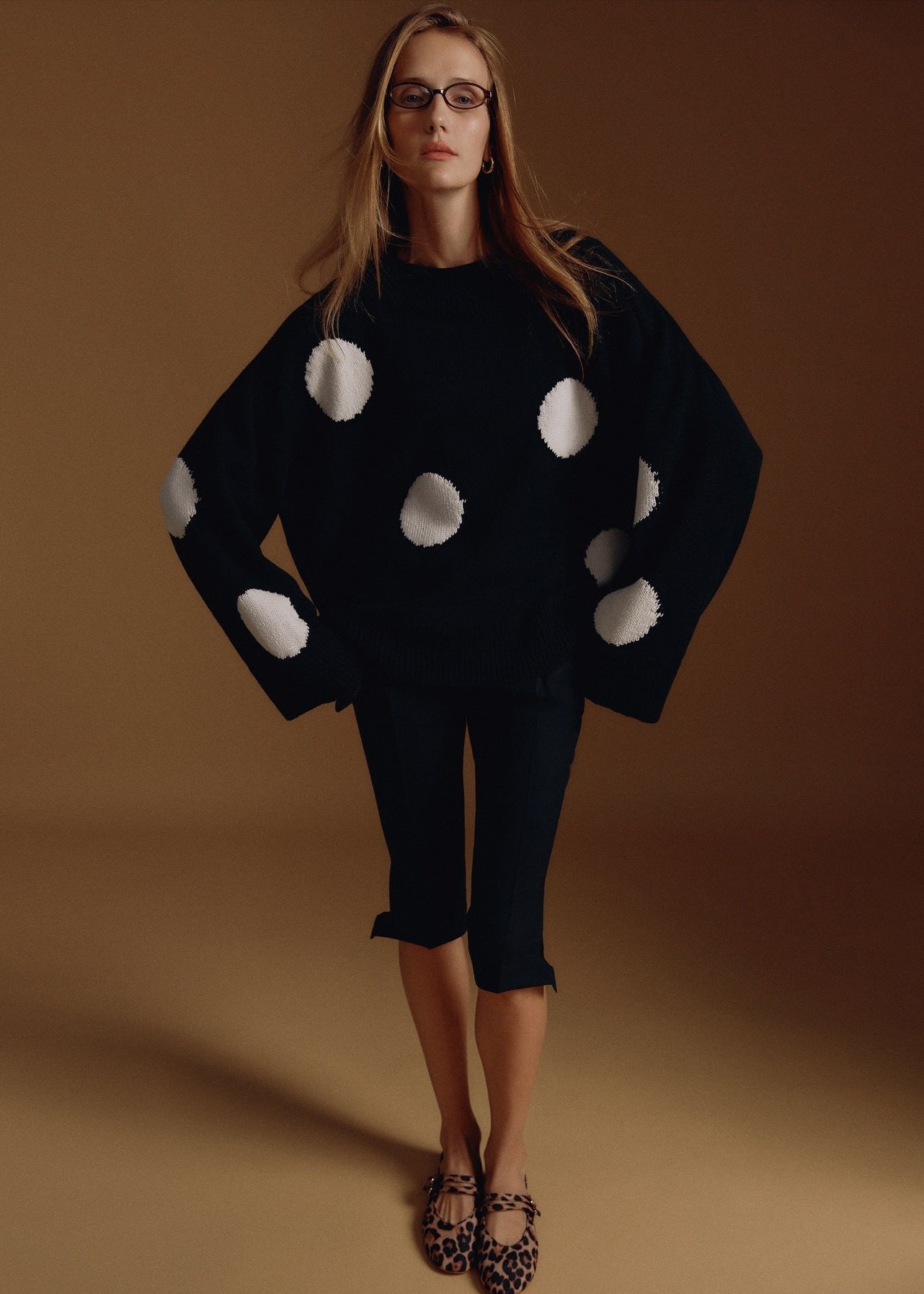 Oversized Polka Dot Sweater