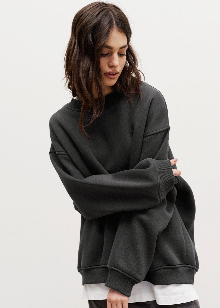 Oversized Charcoal Sweatshirt - Minimalist Comfort