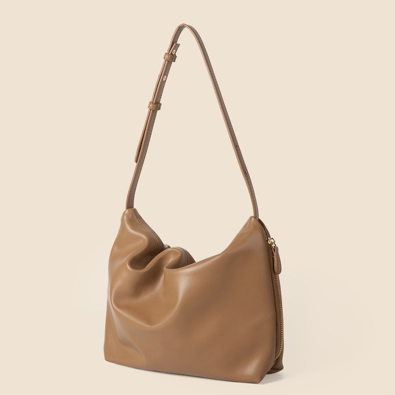 Lux-Soft Leather Shoulder Bag - VibeSoothe