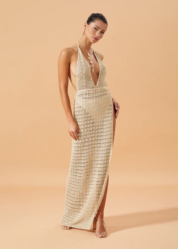 Coastal Breeze Crochet Maxi Dress