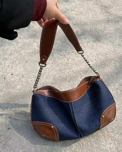 Denim-Dumpling-Shoulder-Bag - VibeSoothe