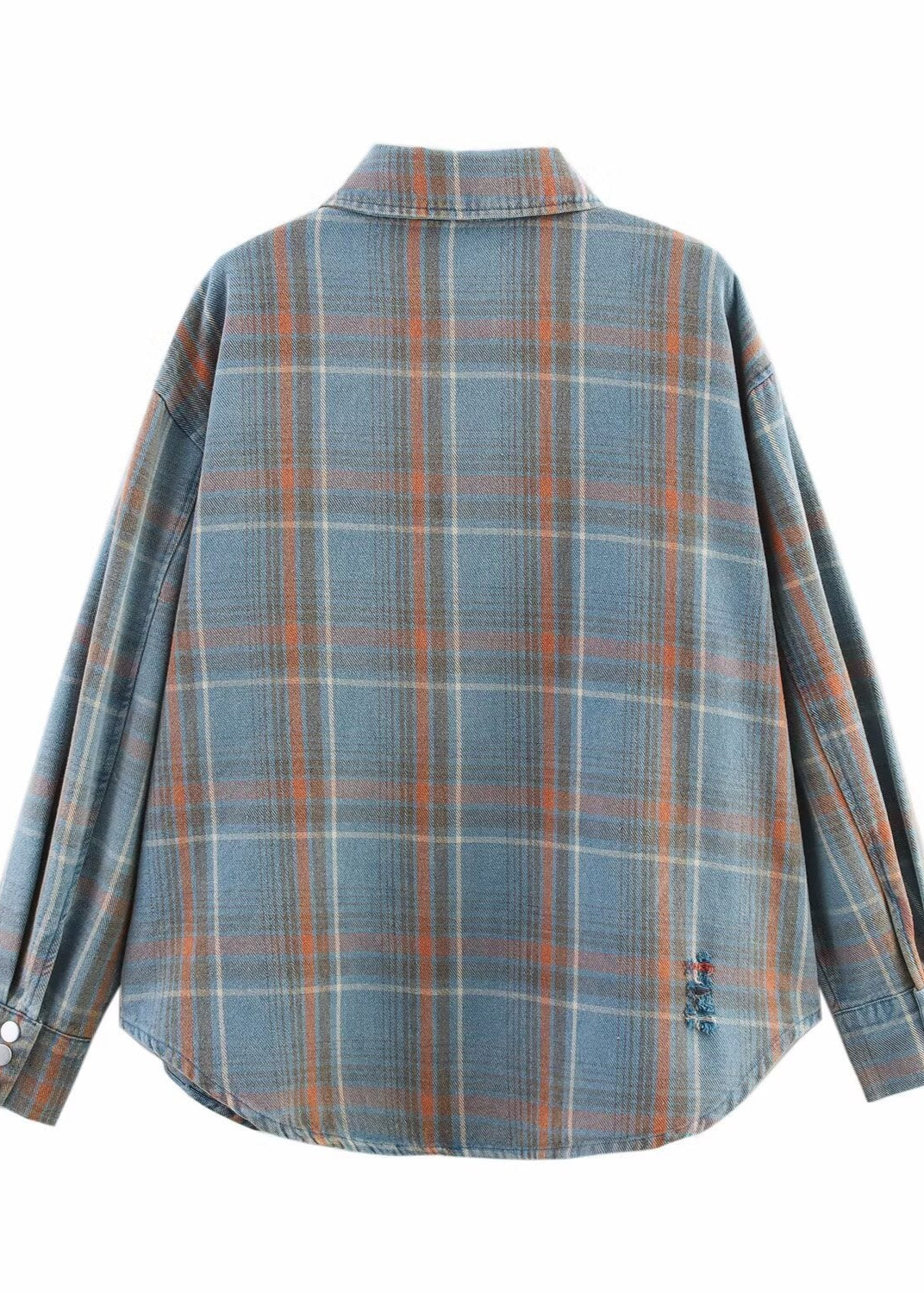 Oversized geruit overhemd met knopen