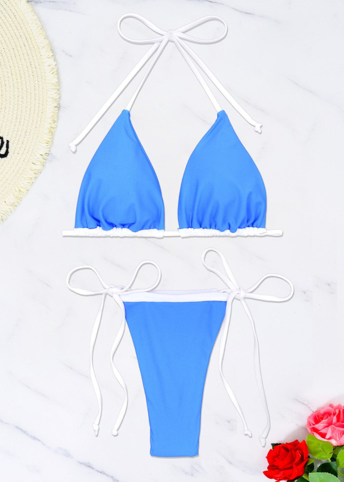 Seabreeze Strings - Tie Side Triangle Bikini Set