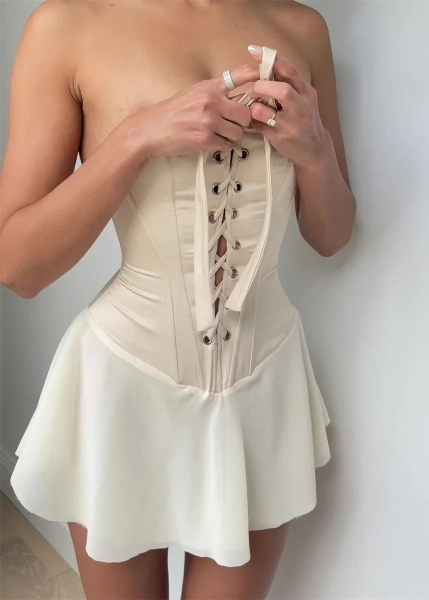 Evangeline - Strapless Corset Mini Dress