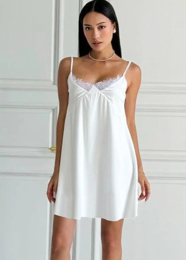 Celeste - Lace Trim Slip Dress