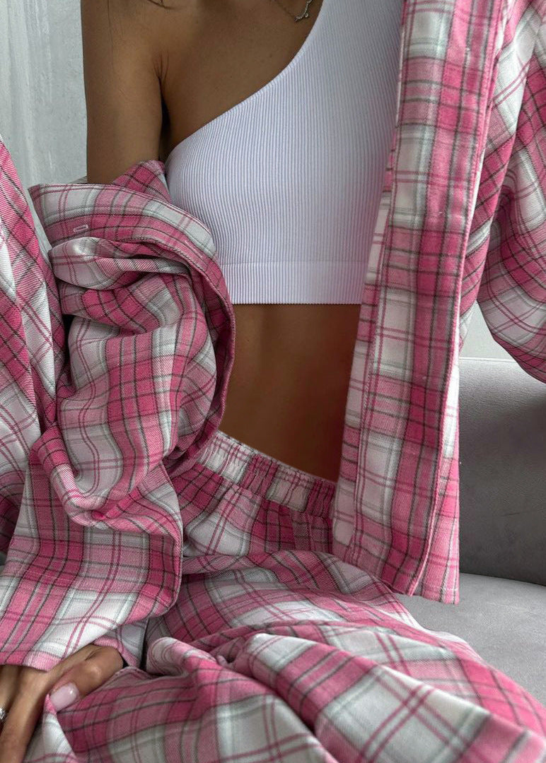 Harper - Plaid Cotton Pajama Set