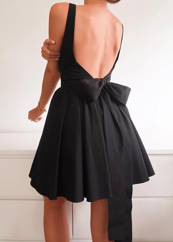 Belle Blush Bow-Back Mini Dress