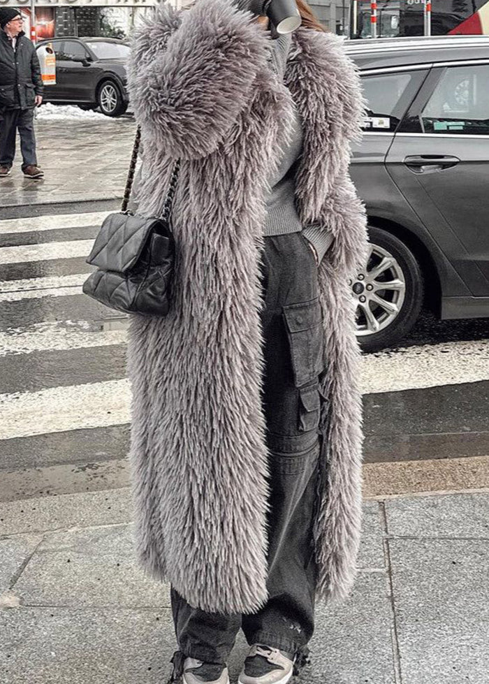 Aria Long Faux Fur Maxi Coat