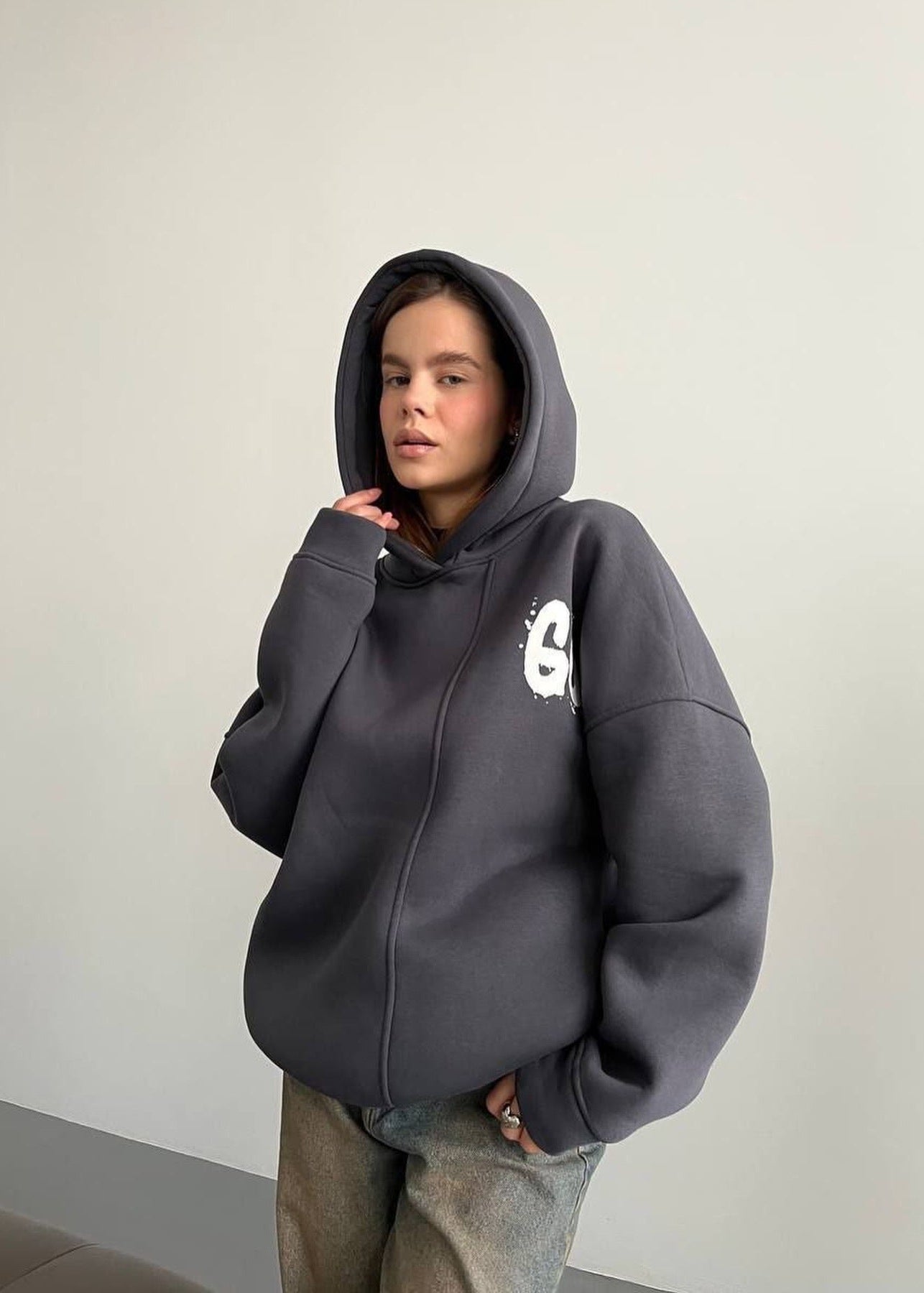 Oversized Hoodie - Relaxed Fit Graphic Pullover