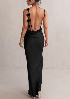 Seraphina - Satin Cowl Neck Evening Gown