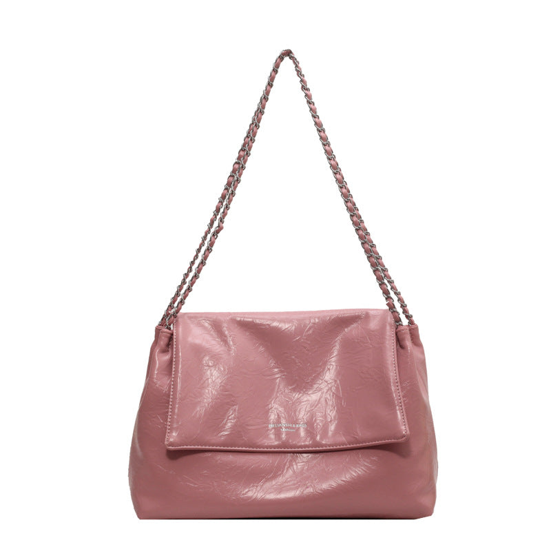 Blush-Glamour Shoulder-Bag - VibeSoothe