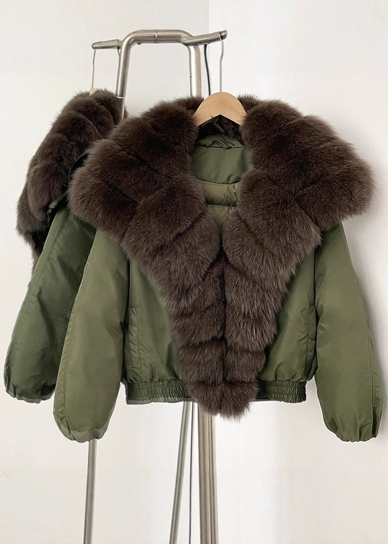 Arden Luxe - Faux Fur Collar Puffer Jacket