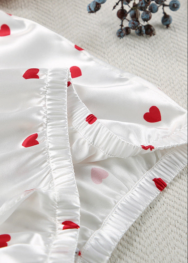 Amora - Satin Heart Pajama Set