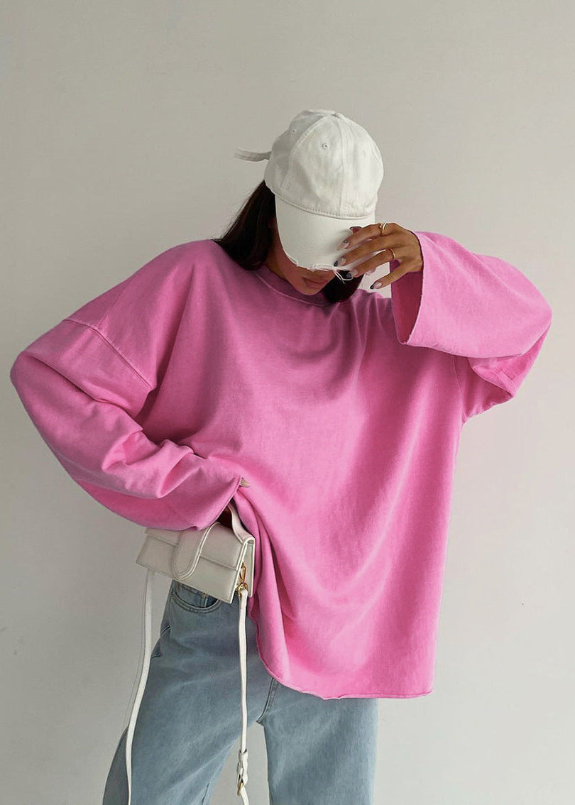 Blair - Oversized Cotton Long-Sleeve Tee