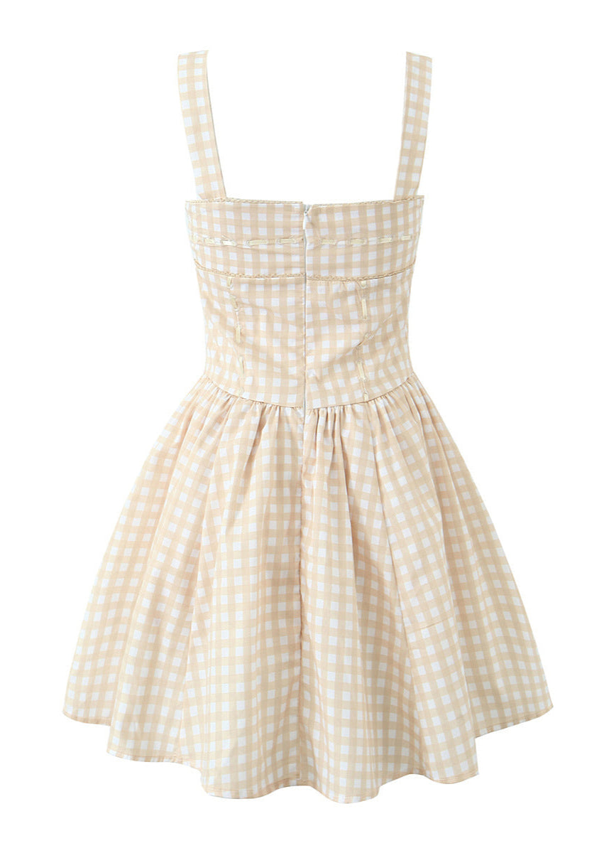 Daisyfield Charm - Sleeveless Gingham Mini Dress
