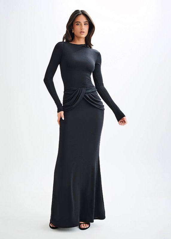 Celeste - Sculpted Drape Maxi Dress