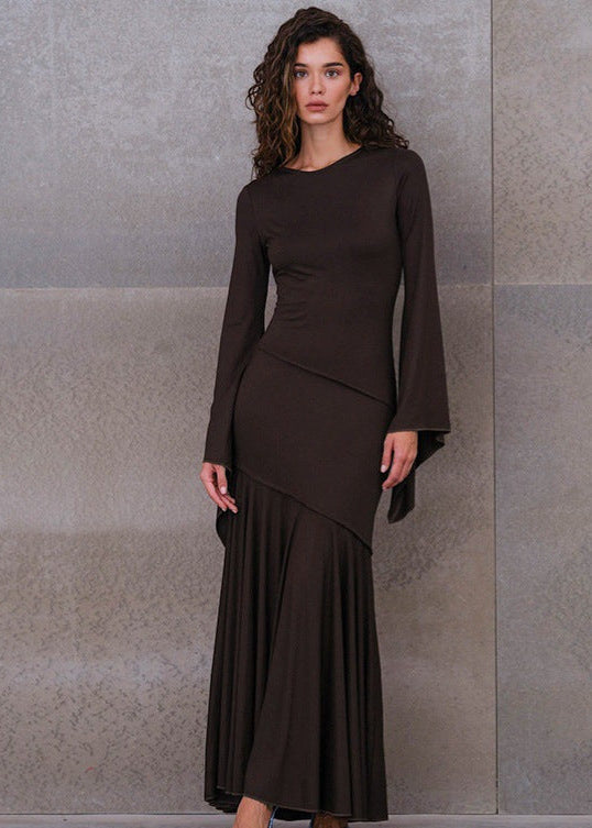 Celeste - Flowing Bell Sleeve Maxi Dress