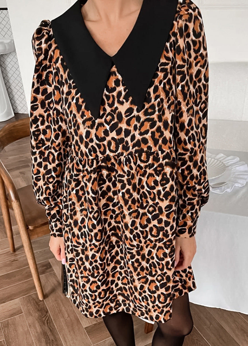 Leopard Elegance Statement Dress