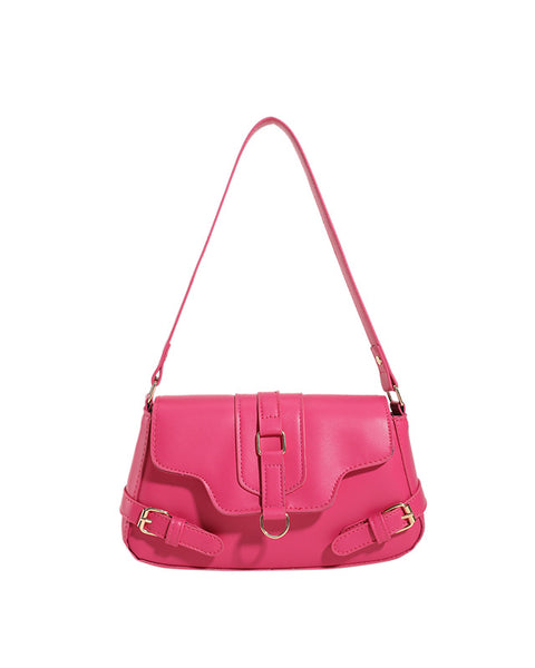 Colorful-Buckle-Design Shoulder-Bag - VibeSoothe