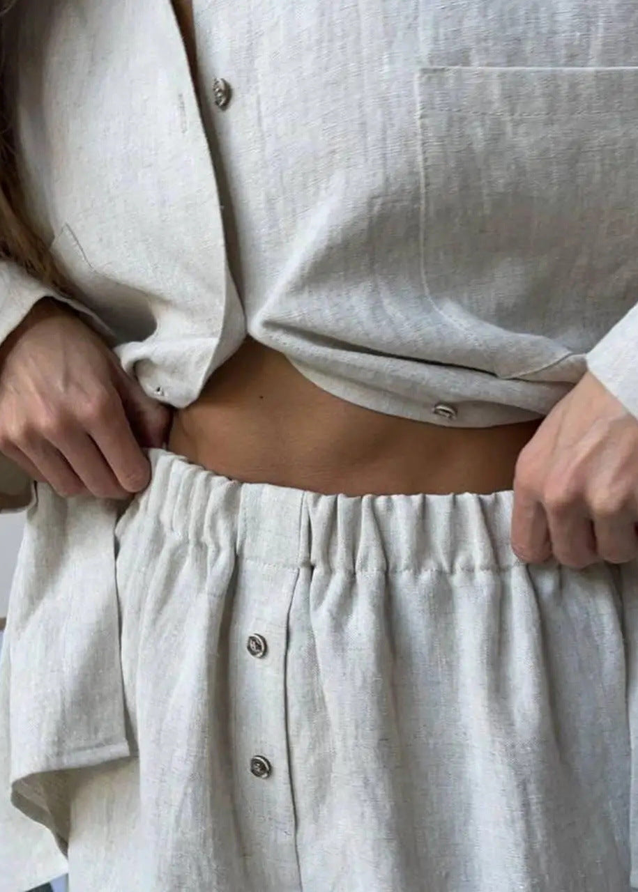 Linen District - Relaxed Shirt & Shorts Co-Ord Set