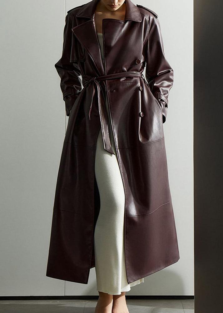 Manteau trench en simili cuir Empress