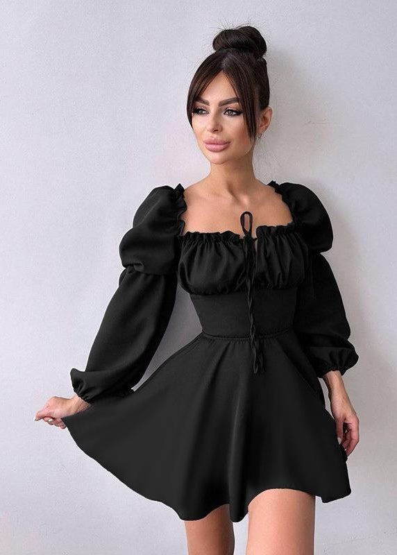 Puff Sleeve Corset Mini Dress