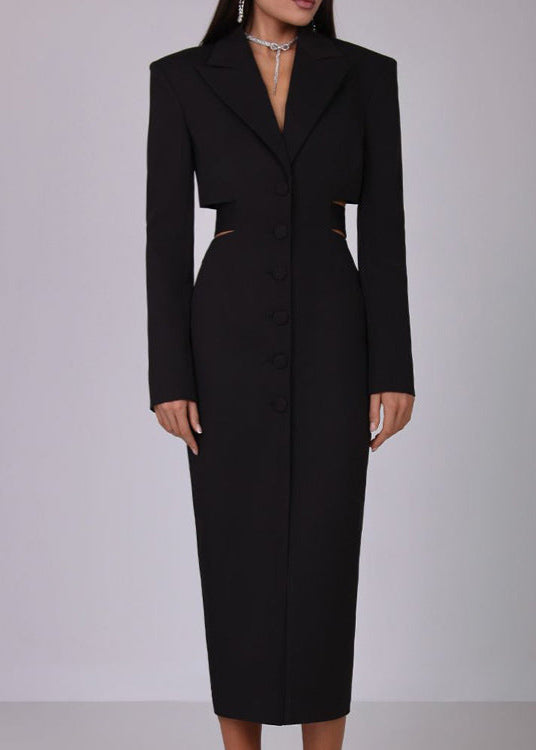 Sculpted Elegance Cut-Out Blazer Dress