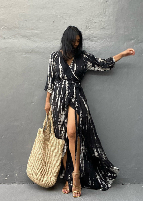 Eclipse Flow - Robe Maxi Enveloppante Tie-Dye