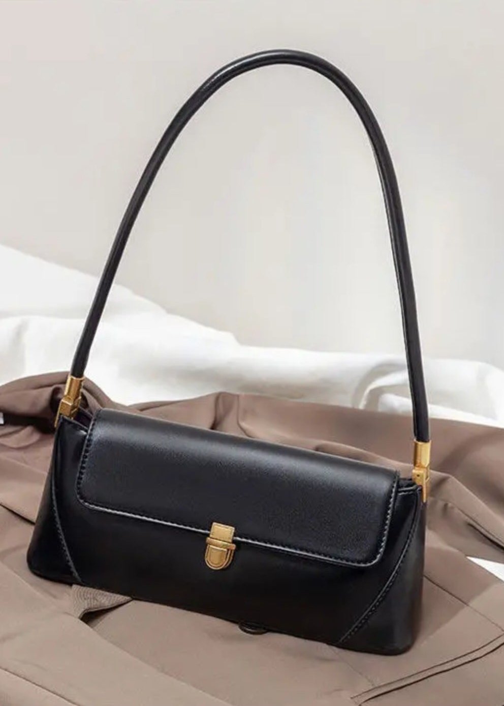 French-Elegance Leather Shoulder Bag