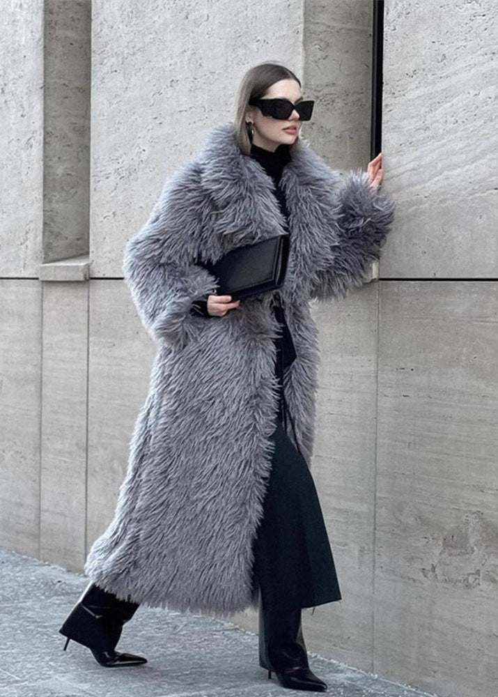 Aria Long Faux Fur Maxi Coat
