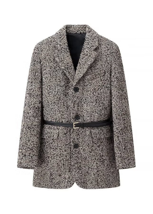 Tweed Belted Blazer Coat